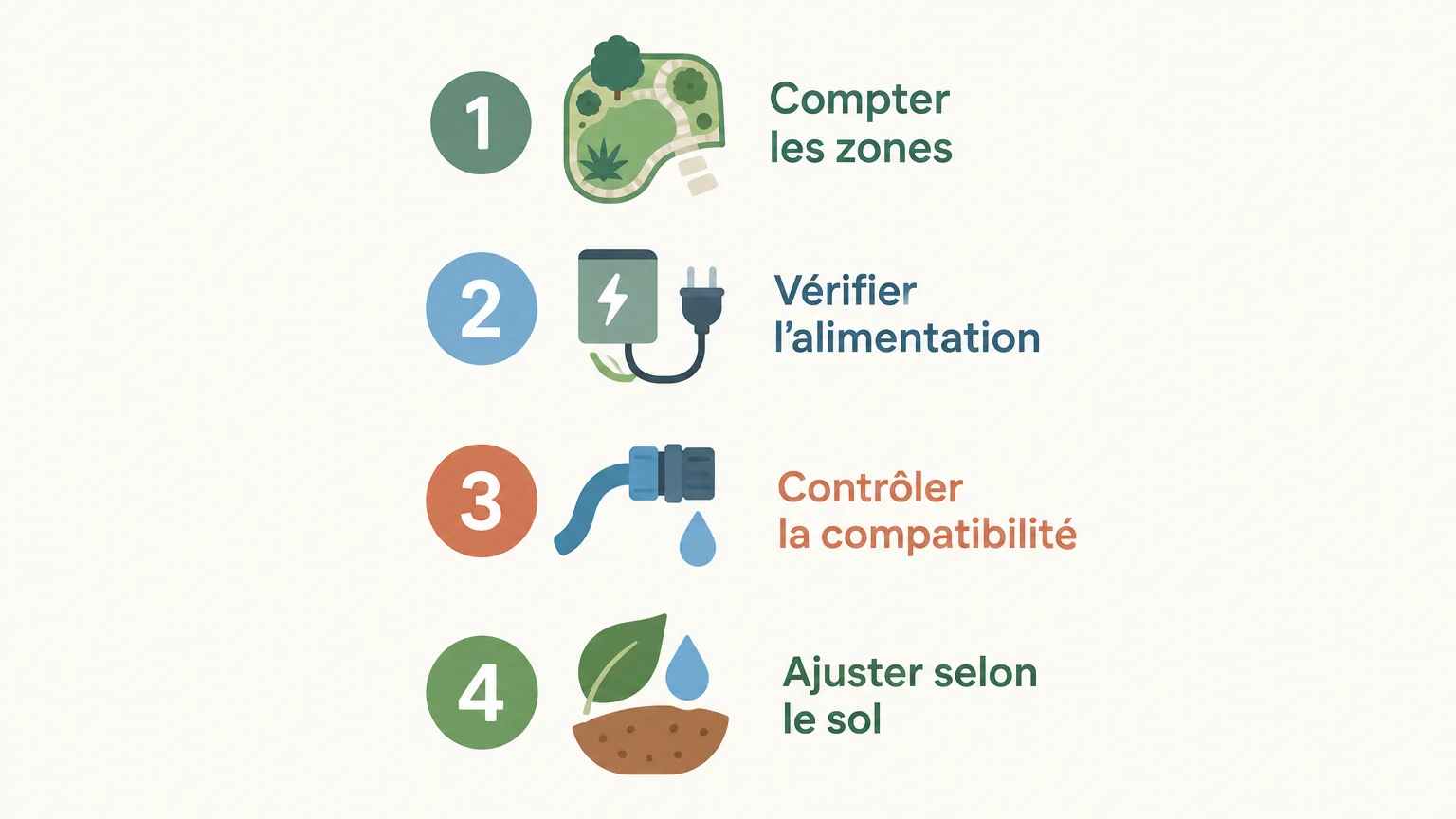 Checklist illustrée pour choisir un programmateur d’arrosage